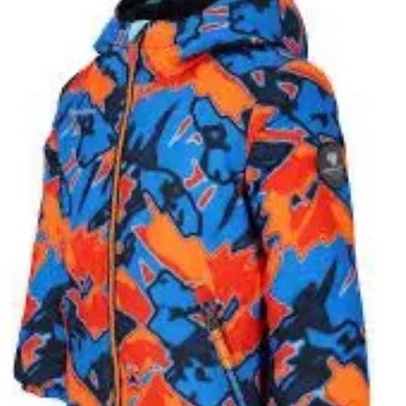 NWT Obermeyer Kids Puffer Jacket - Blue and Orange. Size 5. MSRP: $129.50 - Picture 2 of 3